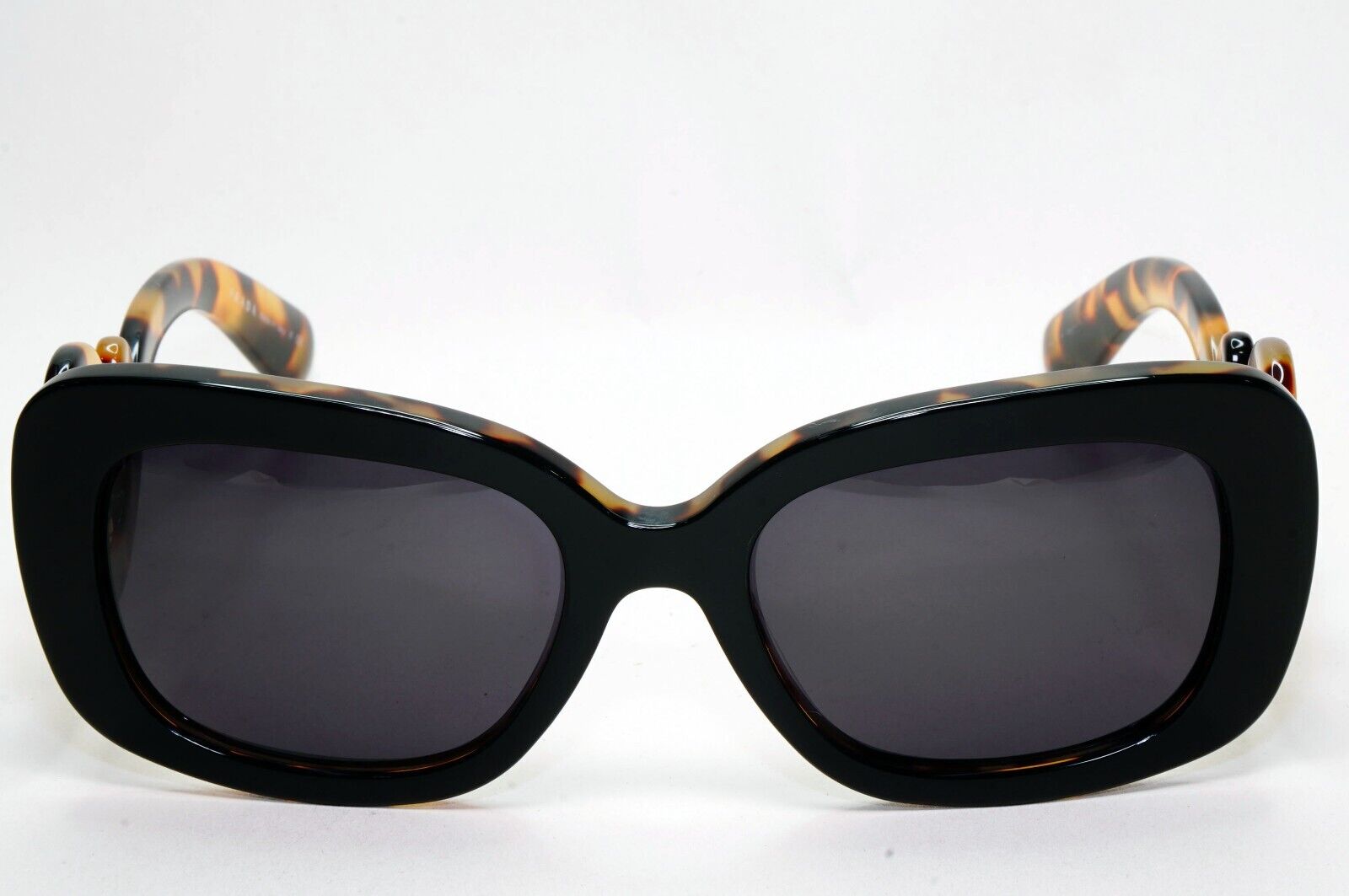 Prada Sunglasses Baroque Swirl Square Black Brown PR27OS SPR 27O NAI-0A7 081124