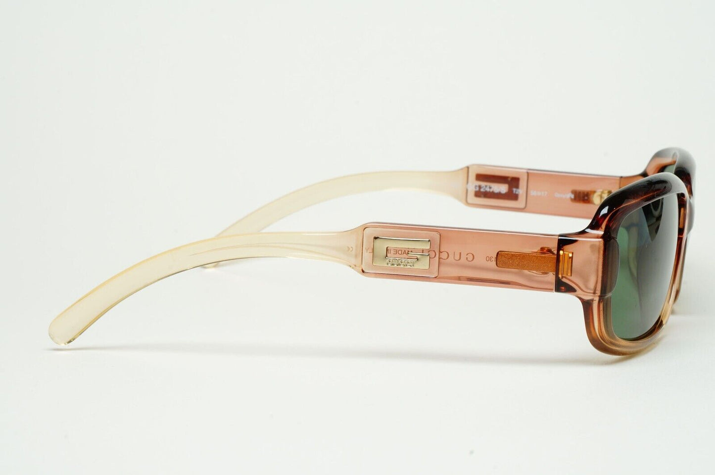 Gucci Sunglasses 1998 Vintage Brown Honey Transparent Green GG 2475/S T2V 110225