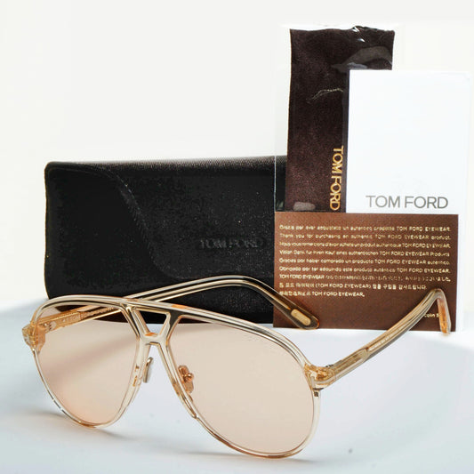 Tom Ford Sunglasses Bertrand Honey Light Brown Transparent FT1061 TF 1061 45E