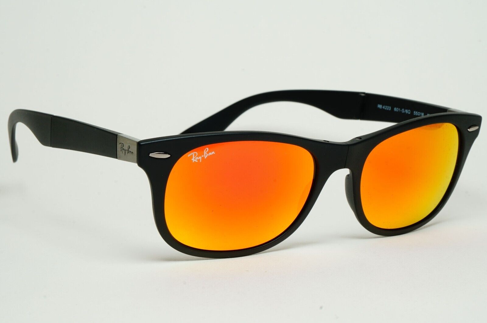 Ray-Ban Sunglasses 2012 New Wayfarer Folding Black Orange RB 4223 601-S/6Q 55mm