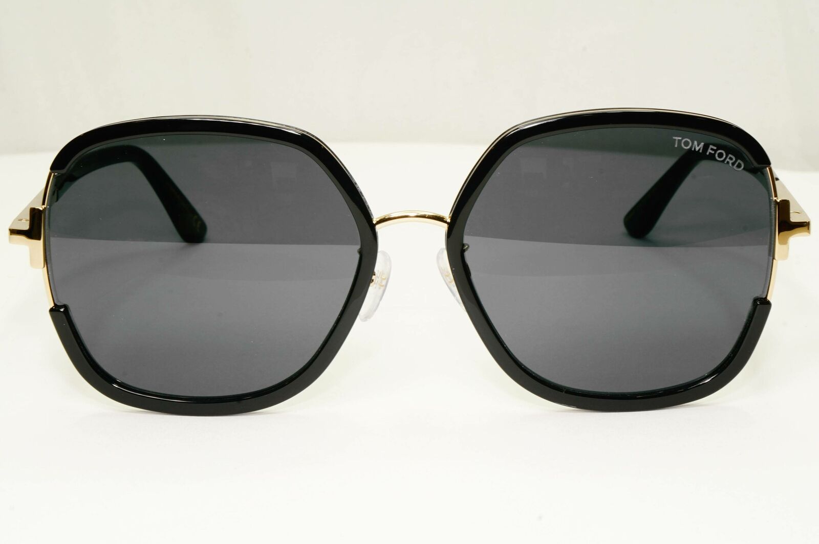 Authentic Tom Ford Womens Black Gold Oversized Large Sunglasses TF 809 K 01A