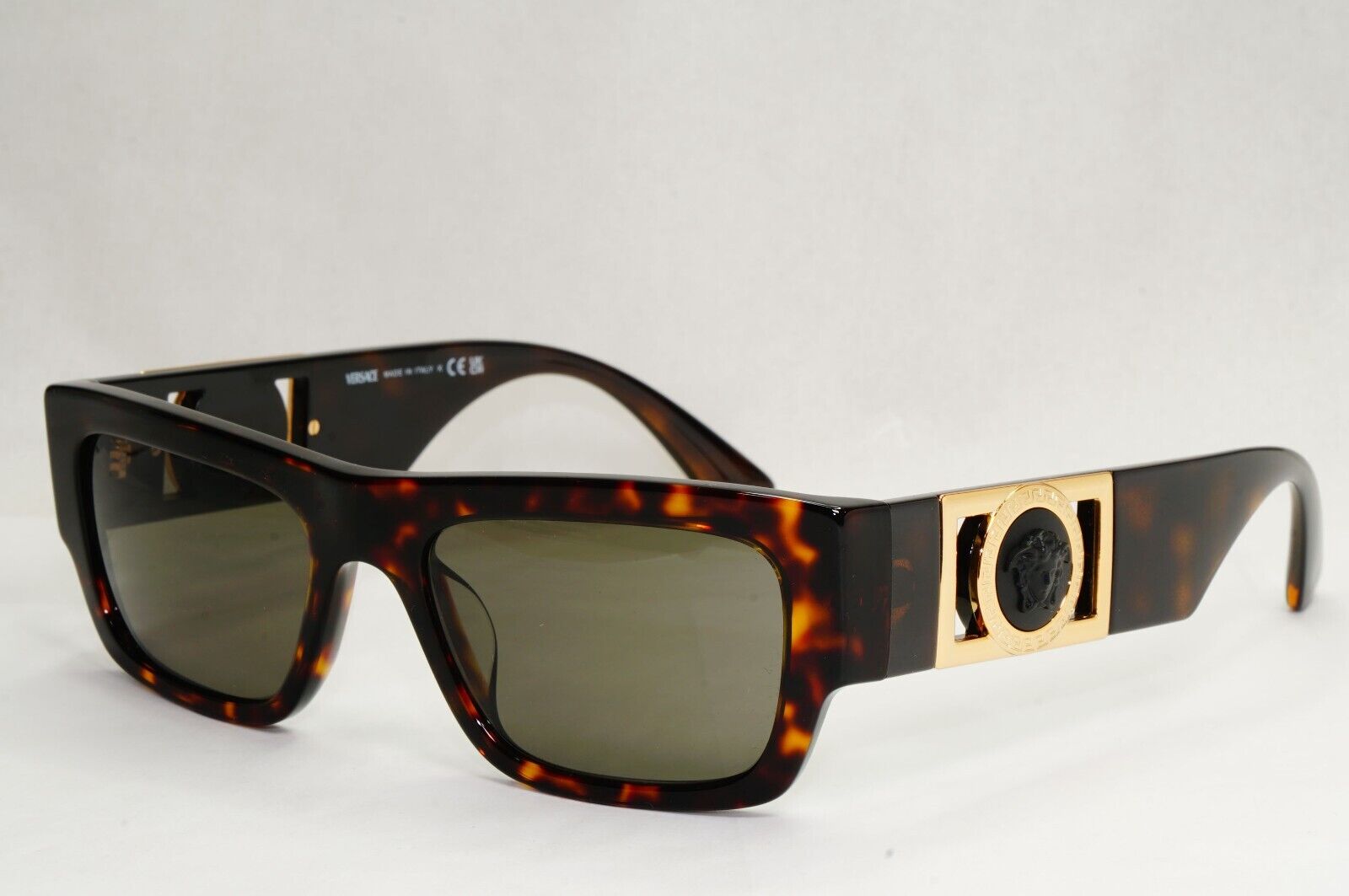 Versace Sunglasses Brown Square Tortoise Havana Gold MOD VE 4416-U 108/3 53mm