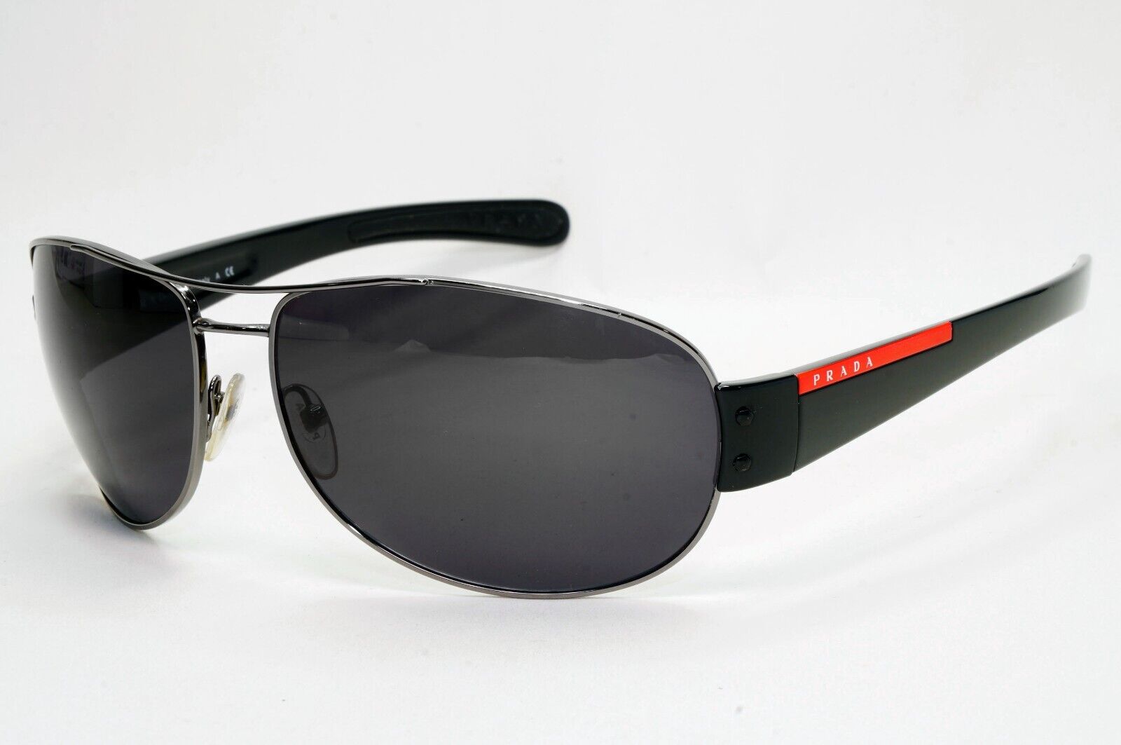 Prada Sunglasses 2006 Vintage Black Gunmetal Pilot PR52GS SPR 52G 5AV-1A1 081124