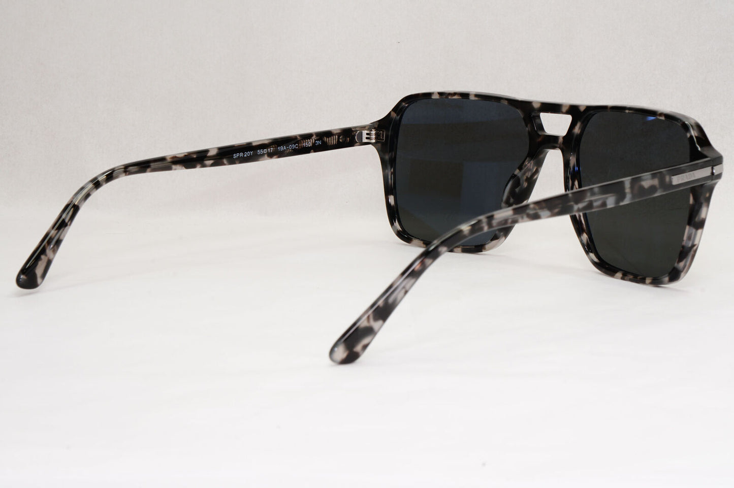 Prada Sunglasses Glass Lens Black Tortoise Navigator PR20YS SPR 20Y 19A-09C 55mm