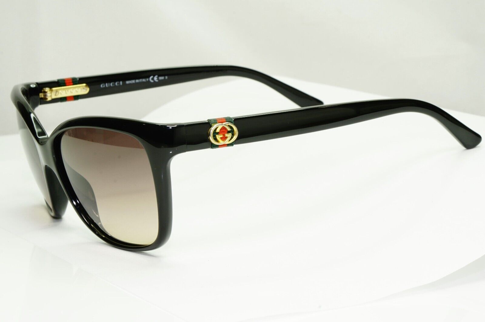 Gucci 2012 Ribbon Sunglasses Square Black Brown Gradient GG 3645/S D28ED 301024