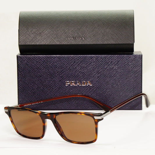 Prada Sunglasses Brown Havana Rectangle Tortoise PR01WV VPR 01W 01A-1O1 54mm