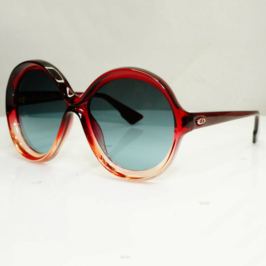 Authentic DIOR Womens Sunglasses Burgundy Bianca 0T5I7 Oversized Vintage Square