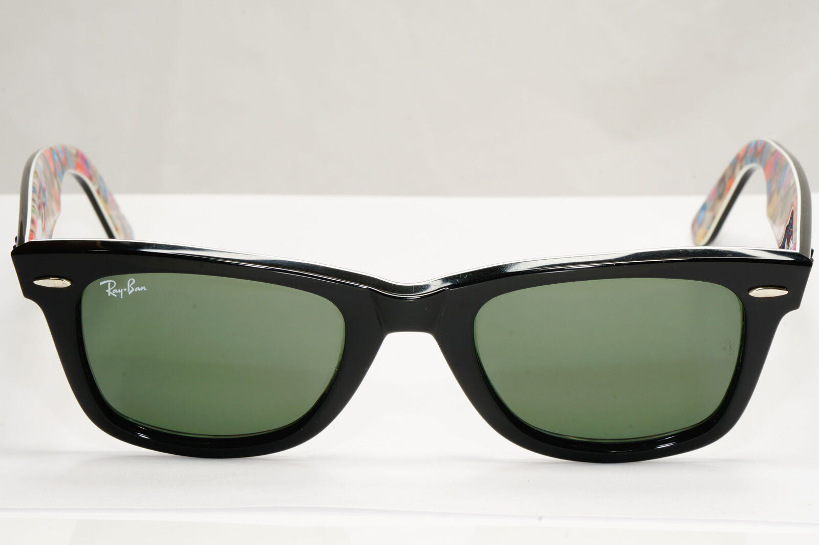 Ray-Ban Wayfarer Prints Sunglasses Black Series 4 Buttons RB 2140 1052 240123