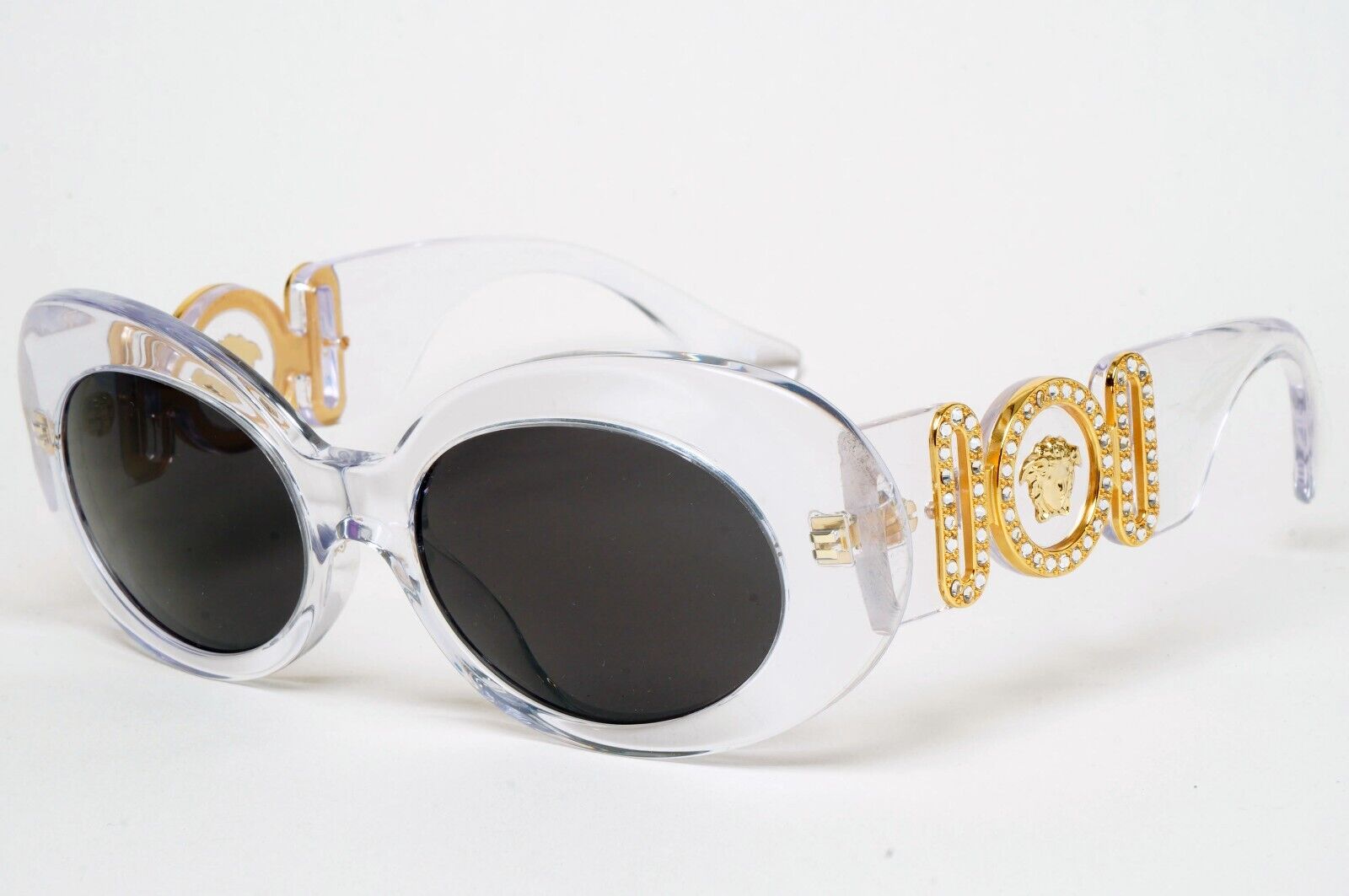 Versace Sunglasses Crystal Transparent Black Gold Medusa MOD VE 4426BU 148/1W