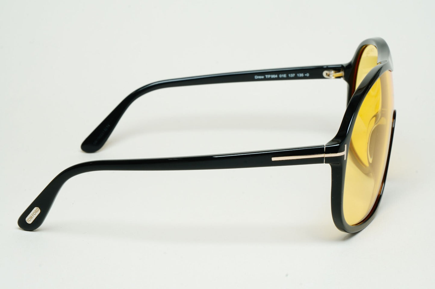 Tom Ford Sunglasses Drew Black Yellow Shield Visor Large FT0964 TF 964 01E [a]