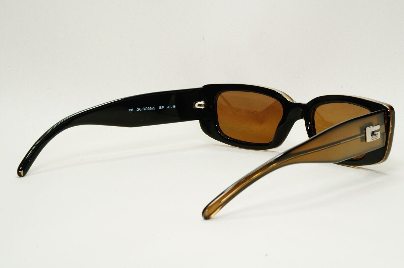 Gucci Sunglasses 1996 Vintage Brown Honey Transparent GG 2409/N/S 4NR 120824