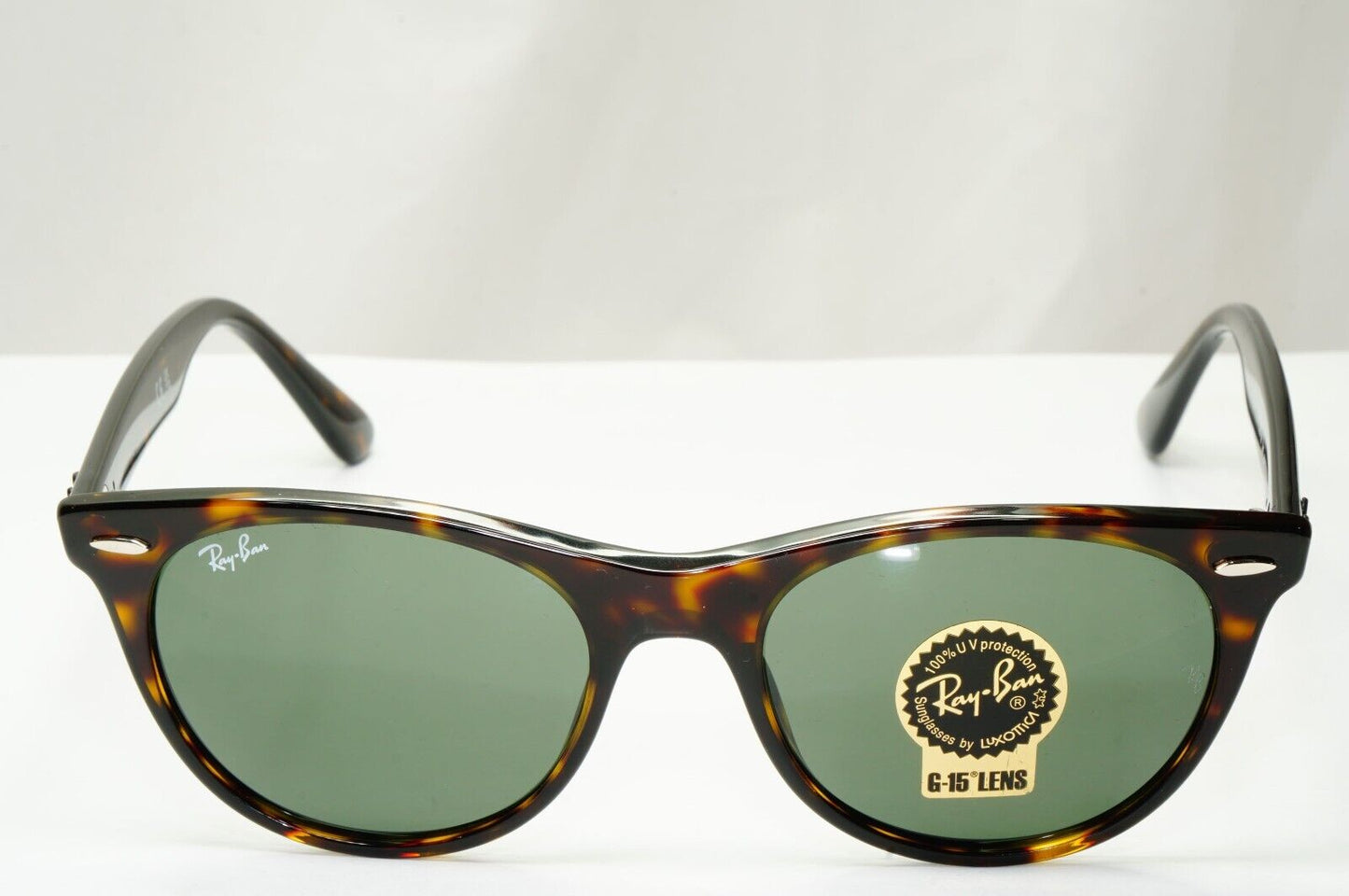 Ray-Ban Sunglasses Wayfarer II Brown Tortoiseshell G15 Green RB 2185 902/31 52mm