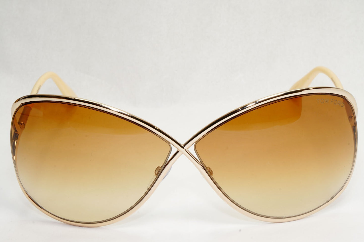 Tom Ford Sunglasses Miranda Gold Brown Gradient Metal FT0130 TF 130 28F [a]