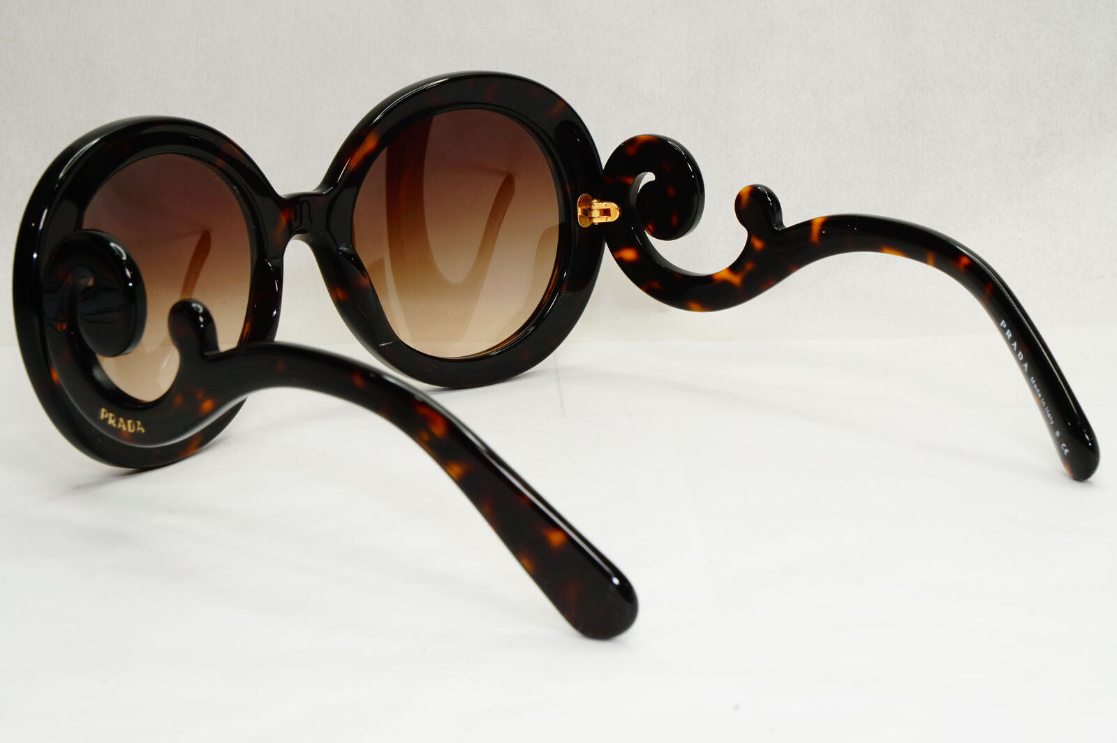 Prada Sunglasses Baroque Swirl Round Brown Tortoise PR27NS SPR 27N 2AU6S1 270124