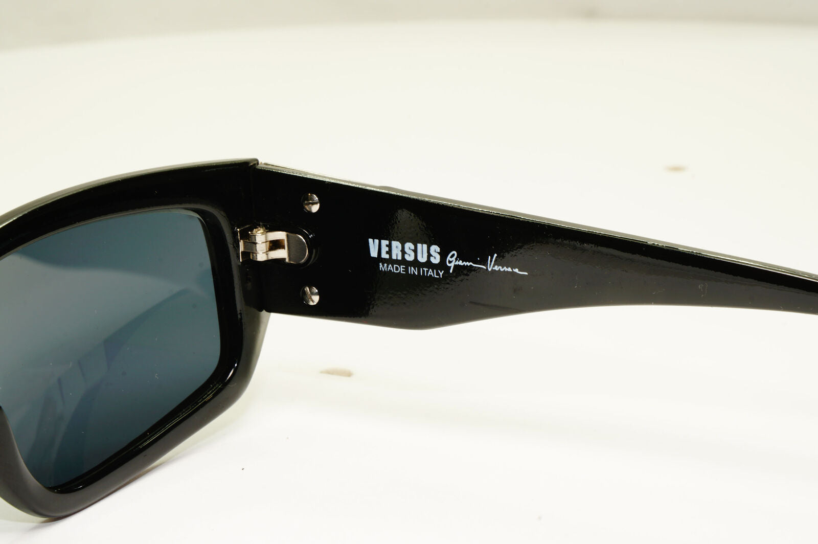 Versus 1995 Vintage Black Silver Sunglasses by Gianni Versace MOD EZ7 COL 852