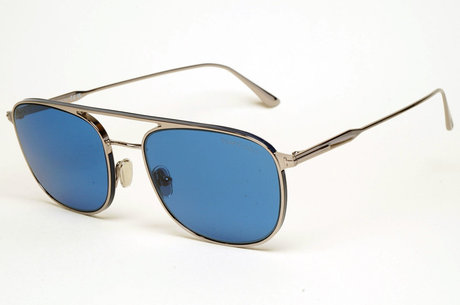Tom Ford Sunglasses Jake Pilot Metal Blue Ruthenium Silver FT0827 TF 827 14V