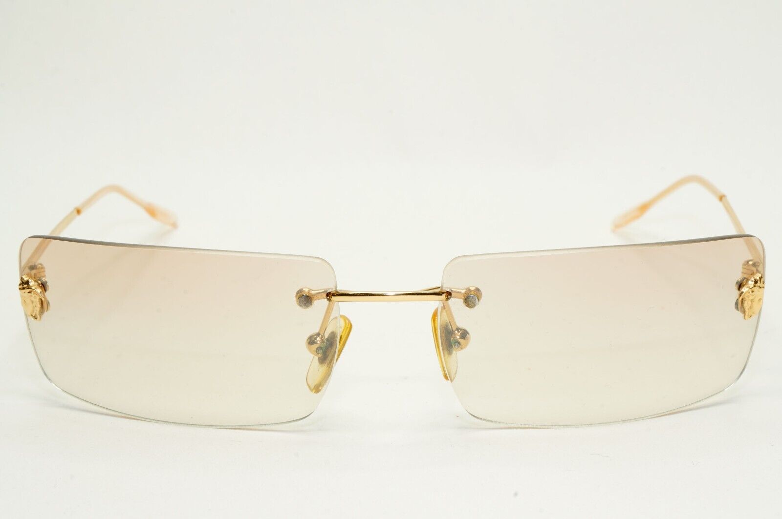 Versace Sunglasses 2002 Vintage Rimless Gold Medusa Metal MOD N26 N30/537 270924