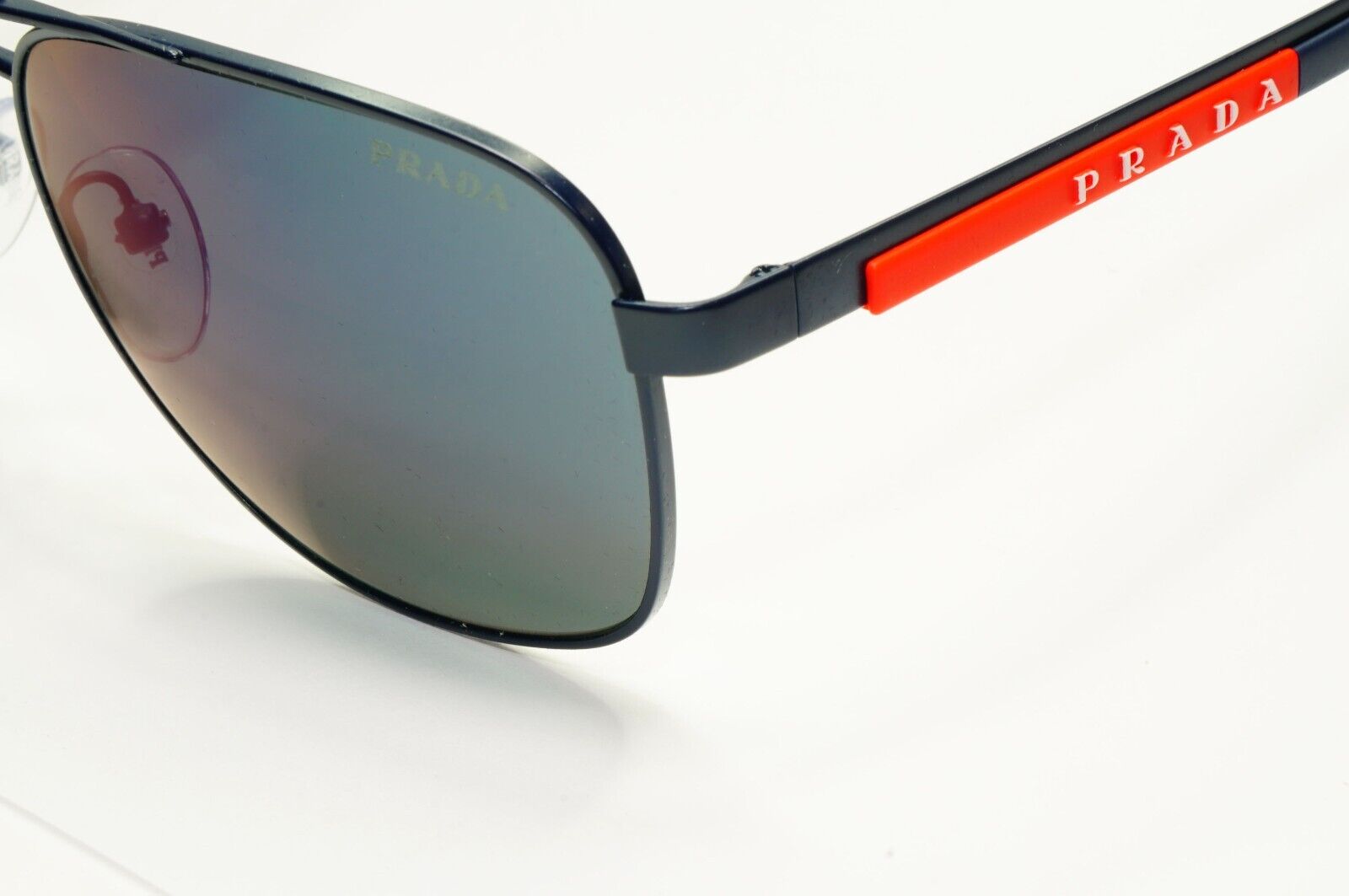 Prada Blue Sunglasses Pilot External Anti Reflective SPS 53X 06S-01G PS53XS