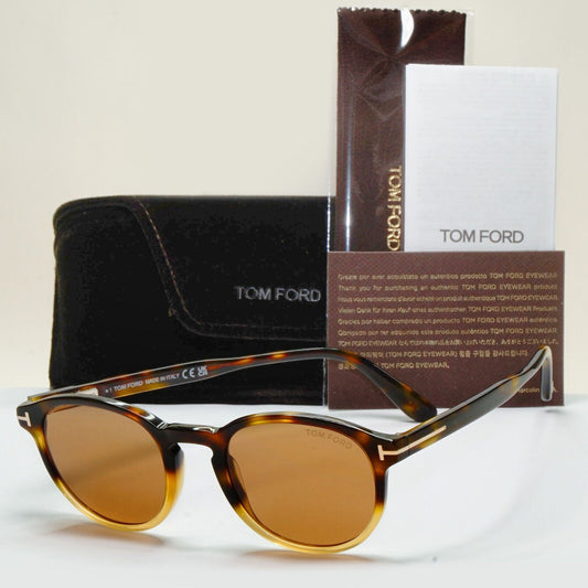 Tom Ford Sunglasses Dante Brown Havana Tortoise Round FT0834 TF 834 55E 50mm