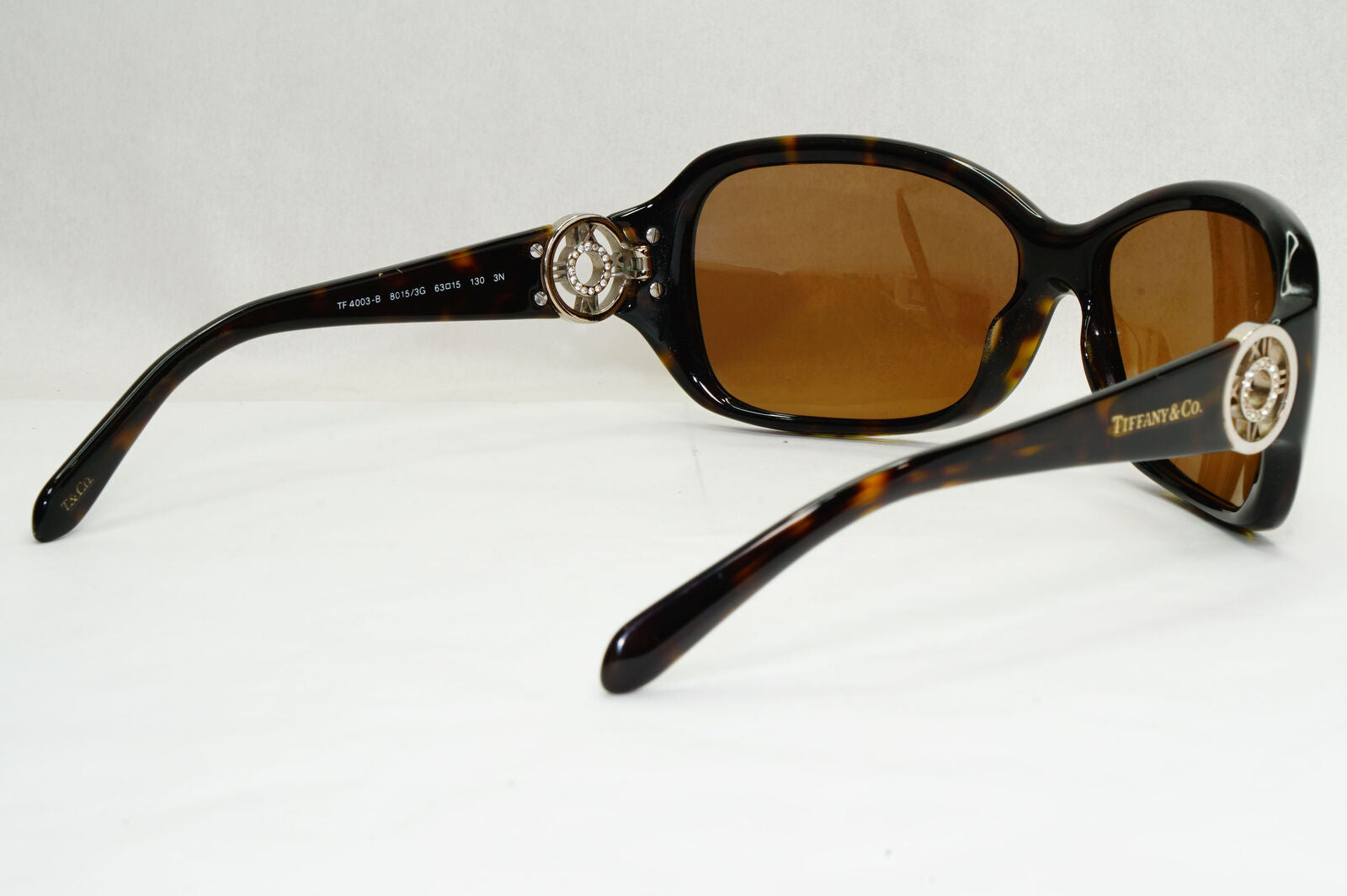 Tiffany & Co 2010 Vintage Brown Tortoise Sunglasses TF 4003-B 8015/3G 070224