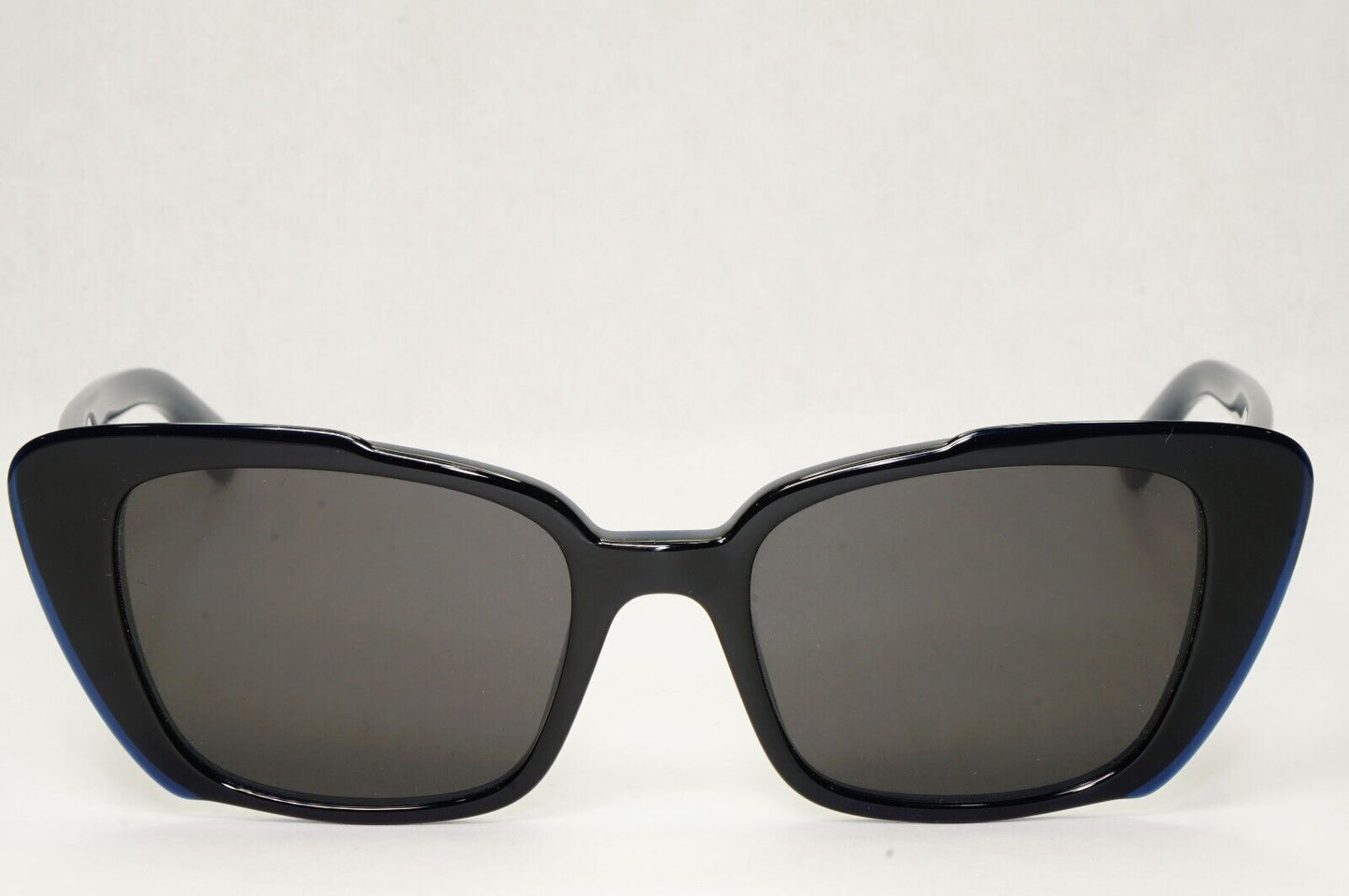 Prada Sunglasses Black Dark Blue Square Glossy PR01YV VPR 01Y 08V-1O1 51mm