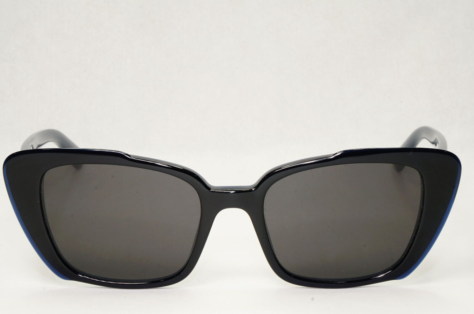 Prada Sunglasses Black Dark Blue Square Glossy PR01YV VPR 01Y 08V-1O1 51mm