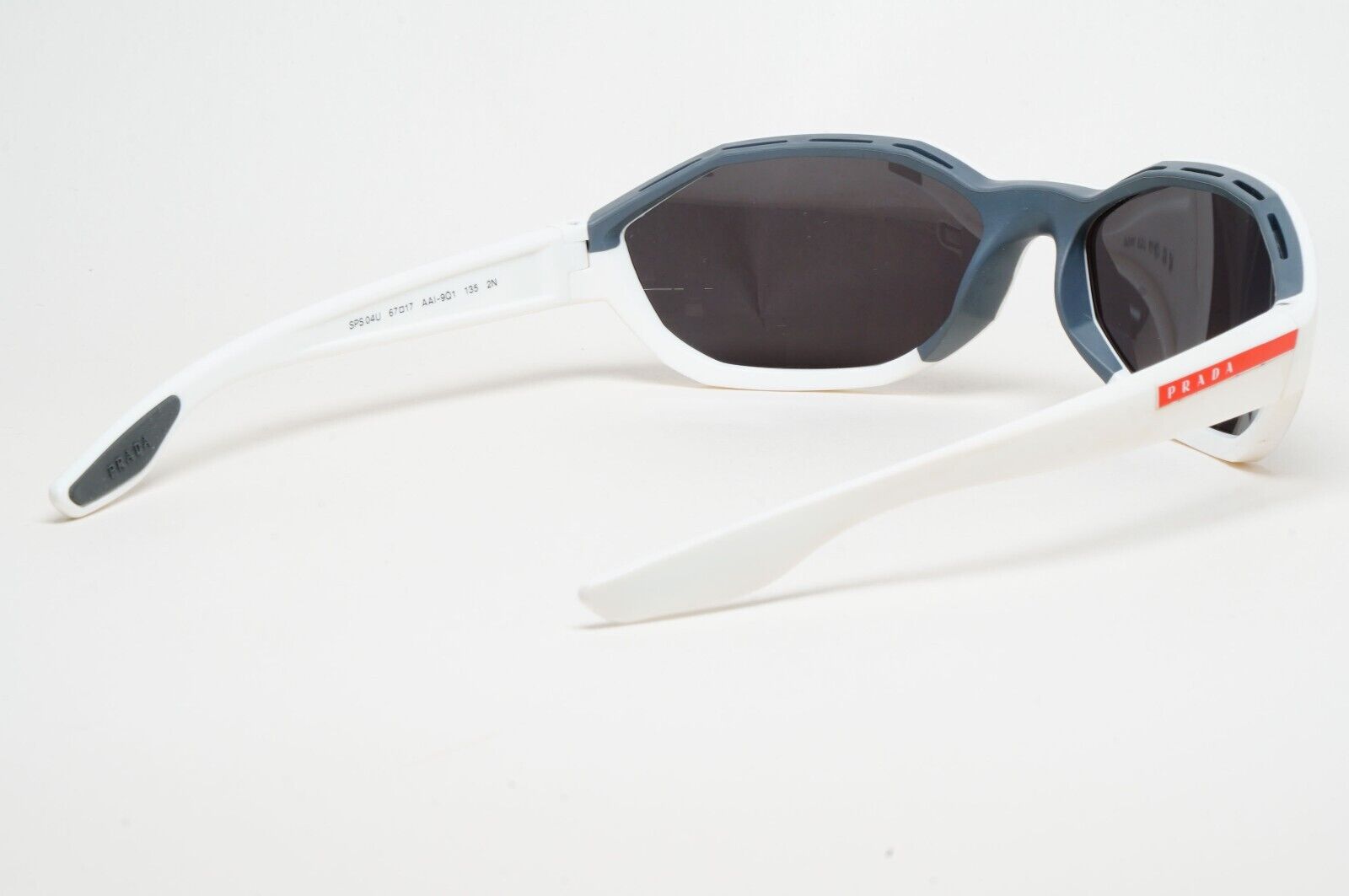 Prada Sunglasses White Black Wrap Angular PS04US SPS 04U AAI-9Q1 231124