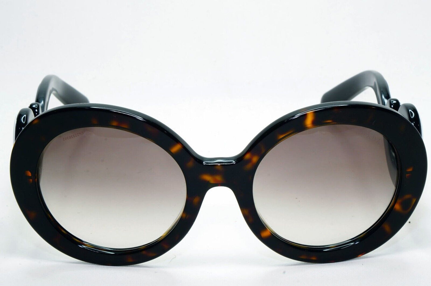 Prada Sunglasses Baroque Swirl Brown White Round PR08TS SPR 08T 2AU-0A7 301024