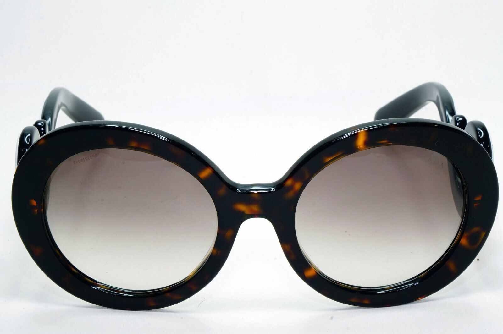 Prada Sunglasses Baroque Swirl Brown White Round PR08TS SPR 08T 2AU-0A7 301024