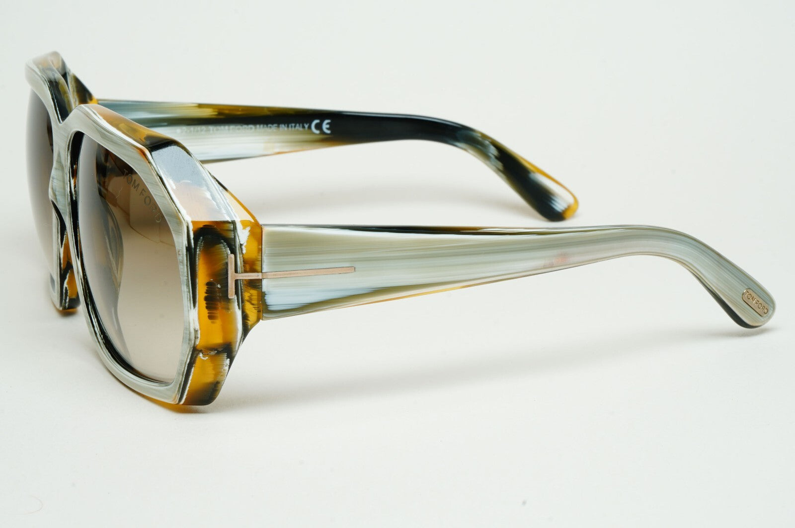 Tom Ford Sunglasses Oversized Square Brown Large Elise FT0266 TF 266 62F 070325