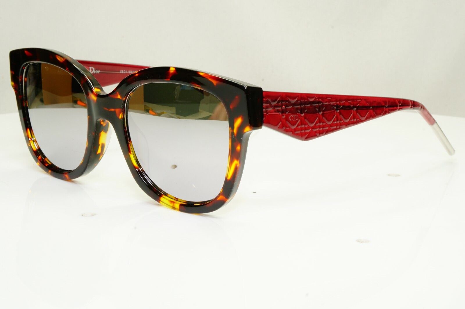 Authentic DIOR Womens Sunglasses Burgundy Vintage Silver Mirror Very 1 31094