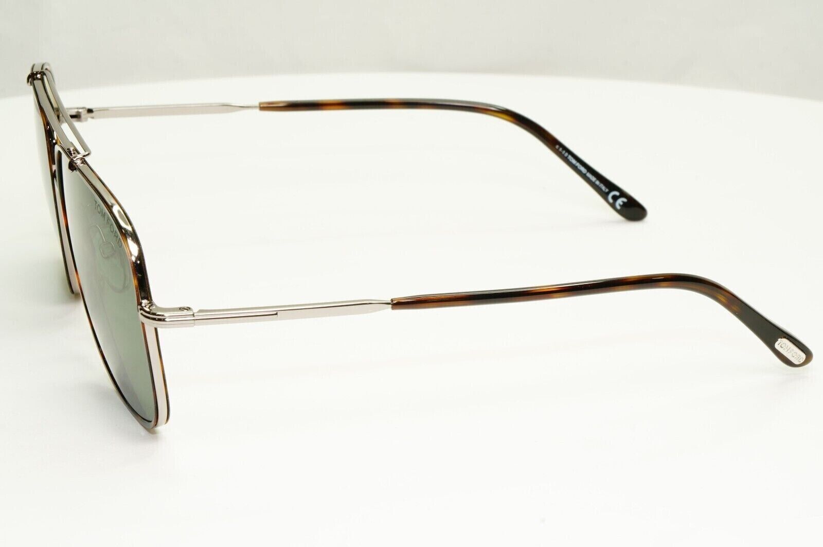 Tom Ford Sunglasses Benton Silver Ruthenium Green Pilot TF 693 14N FT0693 [a]