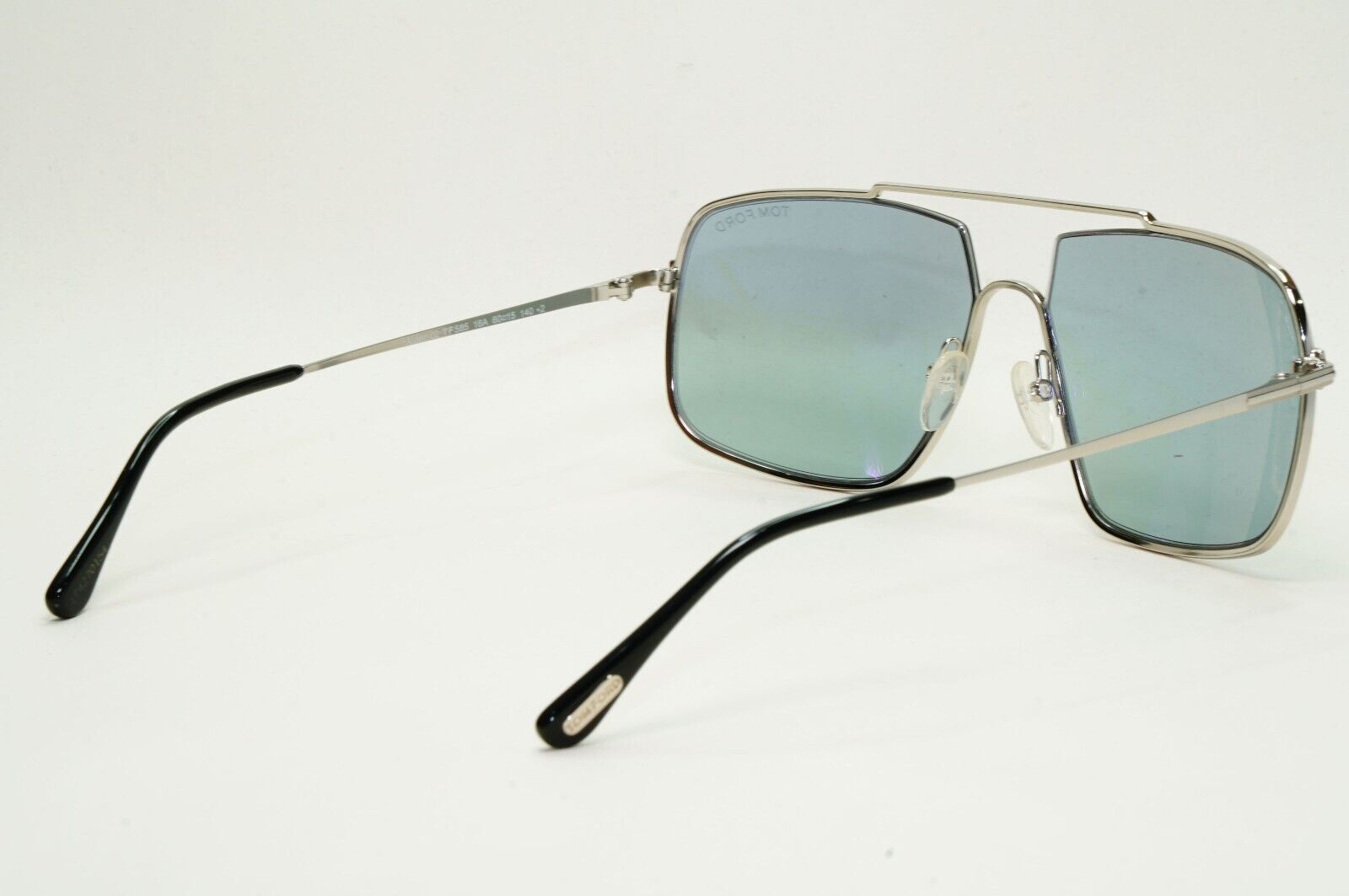 Tom Ford Sunglasses Aiden-02 Silver Mirror Square Navigator FT0585 TF 585 16A