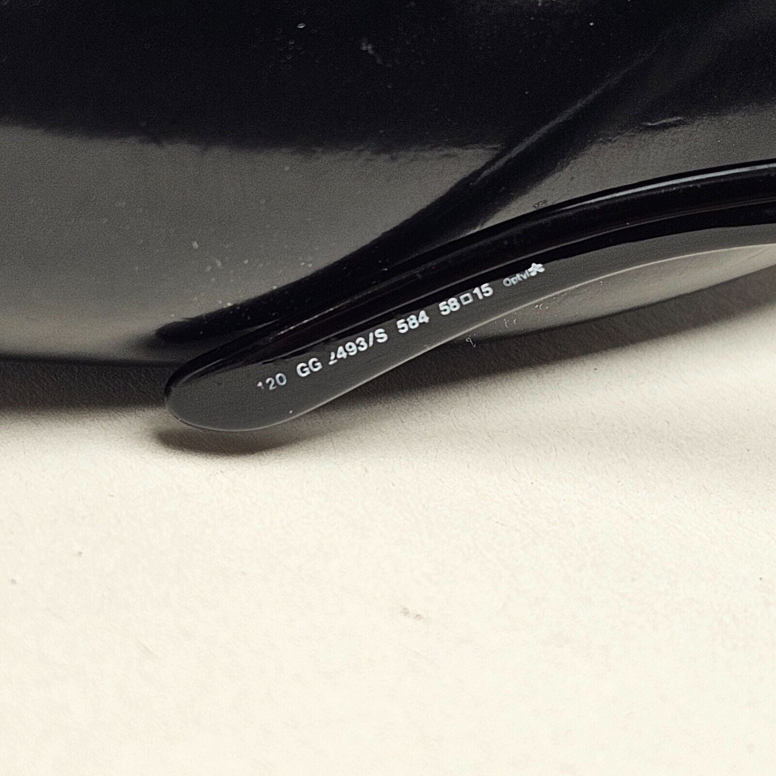 Gucci Sunglasses 1999 Vintage Black Rectangle Wrap GG 2493/S 584 220125