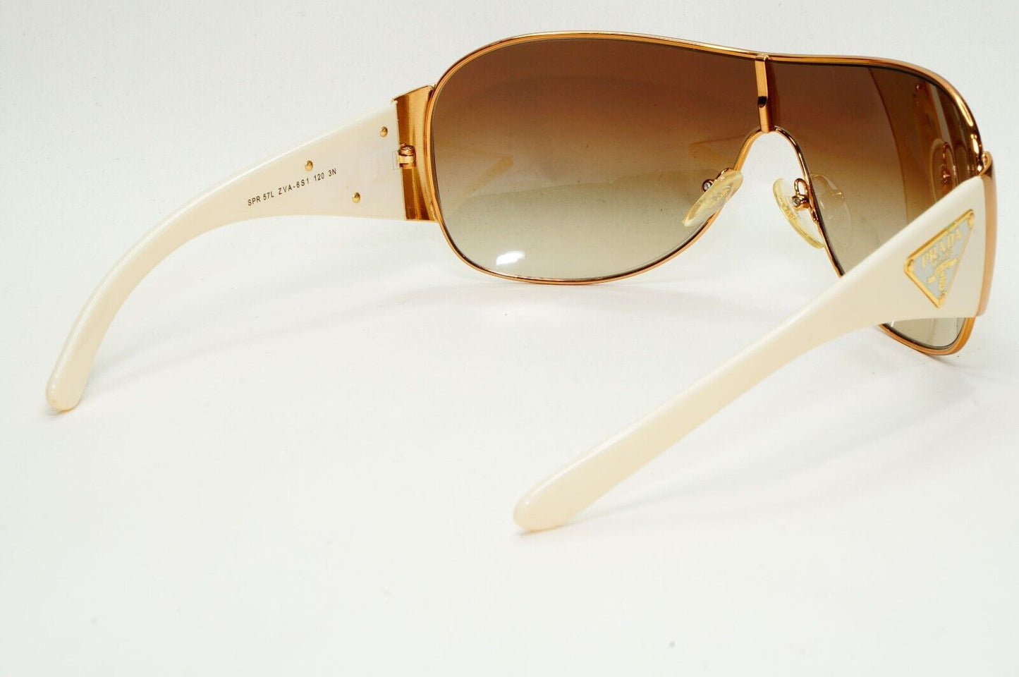 Prada Sunglasses 2010 Triangle Shield Gold Brown PR57LS SPR 57L ZVA-6S1 120824