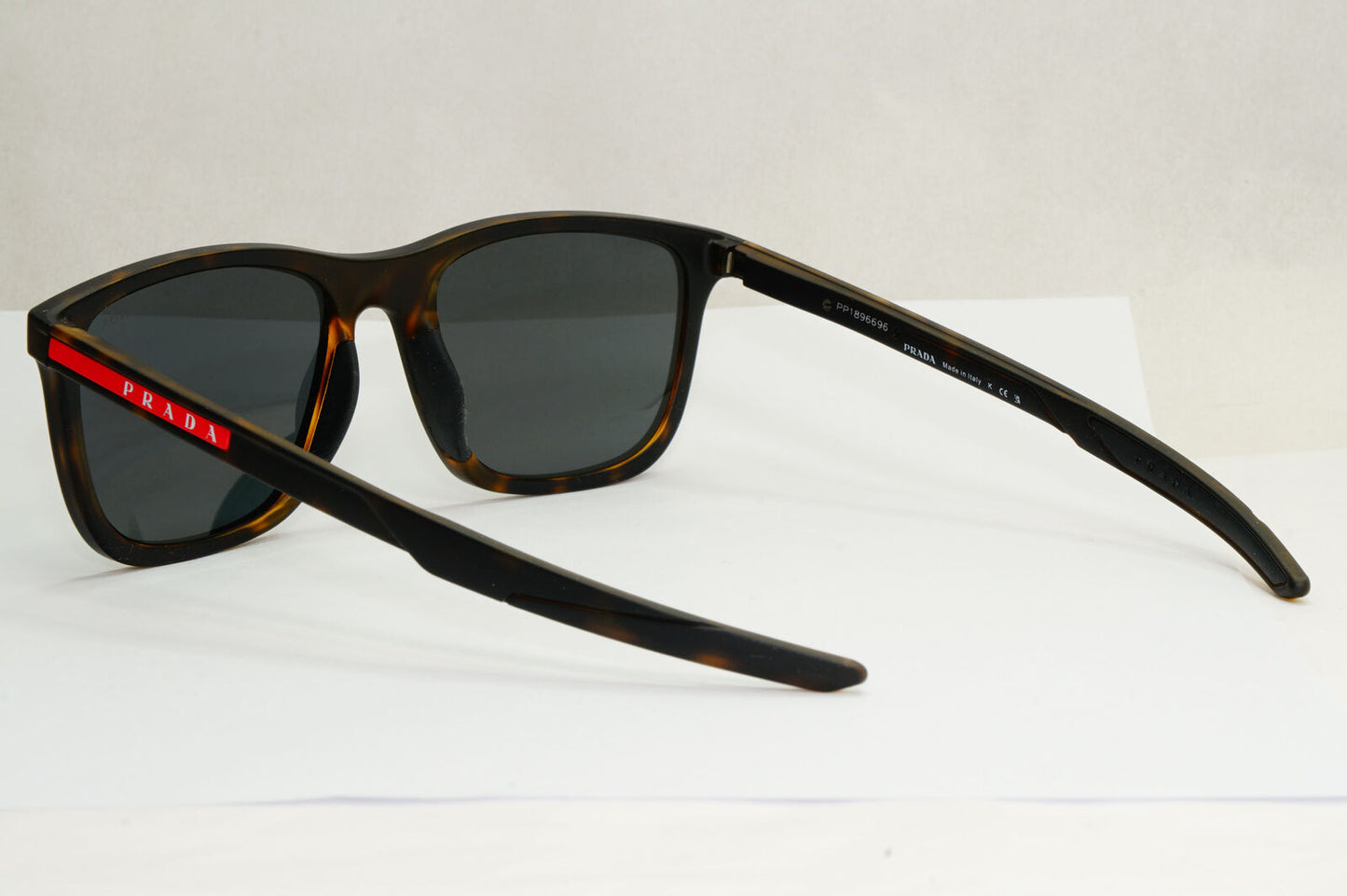 Prada Sunglasses Dark Brown Tortoiseshell Square Grey PS10WS SPS 10W 581-06F