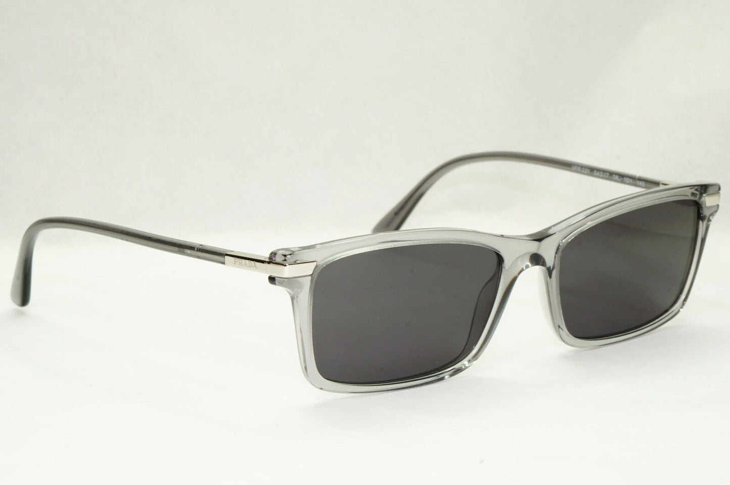 Prada Sunglasses Transparent Grey Crystal Black PR03YV VPR 03Y 08U-1O1 54mm