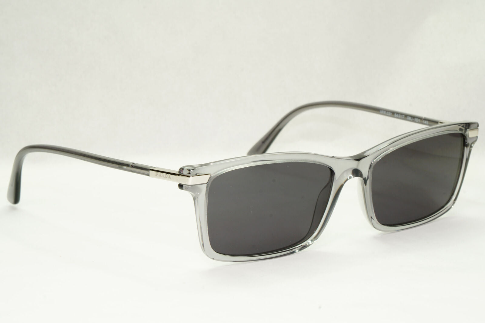Prada Sunglasses Transparent Grey Crystal Black PR03YV VPR 03Y 08U-1O1 54mm
