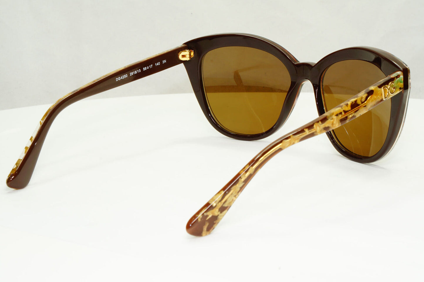 Dolce & Gabbana 2015 Sunglasses Gold Leaf Brown Square DG 4250 2918/13 151222
