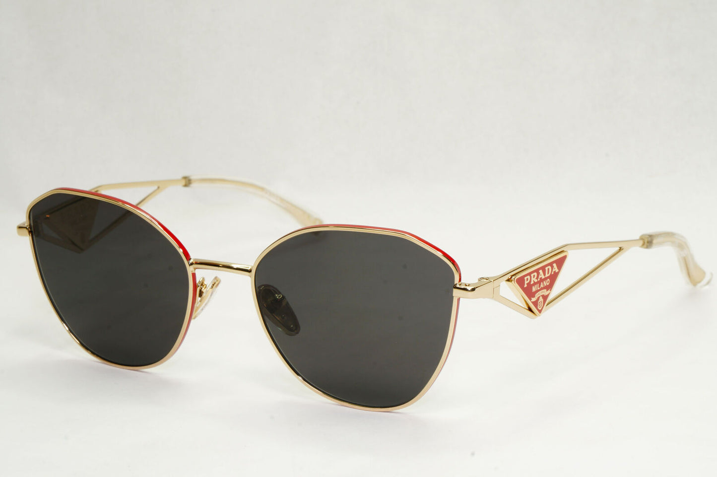 Prada Sunglasses Triangle Symbole Red Gold Black PR52ZV VPR 52Z 5AK-1O1 53mm