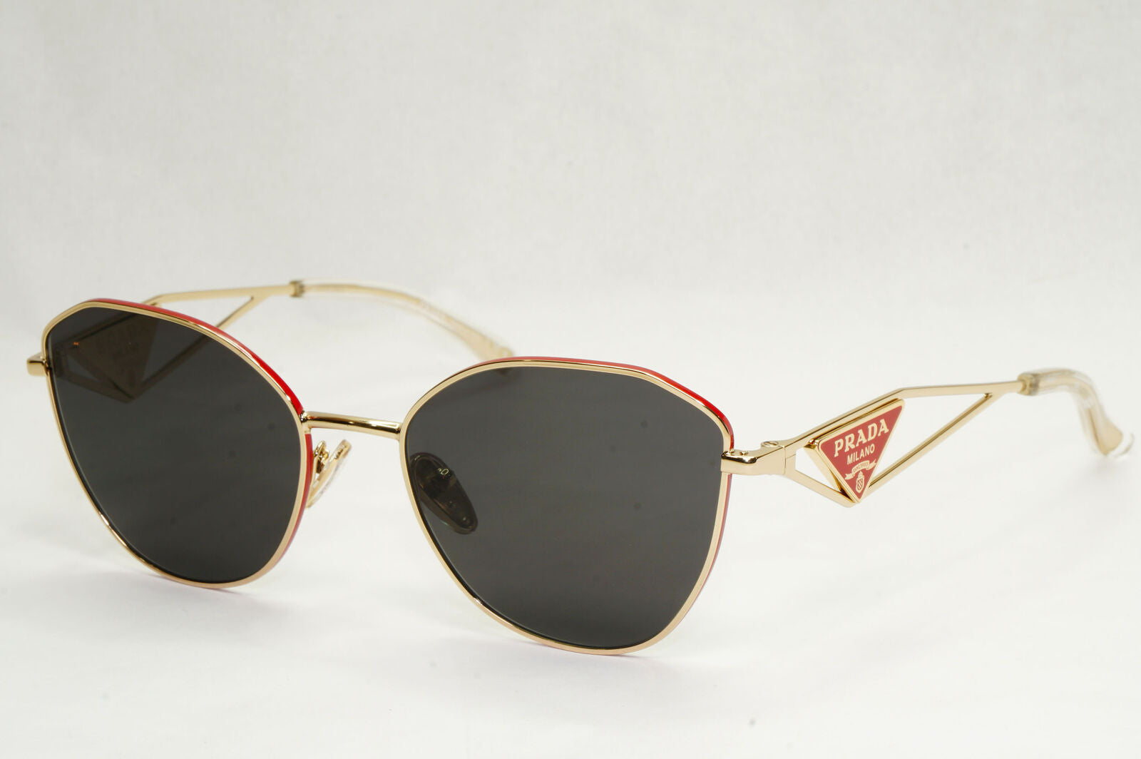 Prada Sunglasses Triangle Symbole Red Gold Black PR52ZV VPR 52Z 5AK-1O1 53mm
