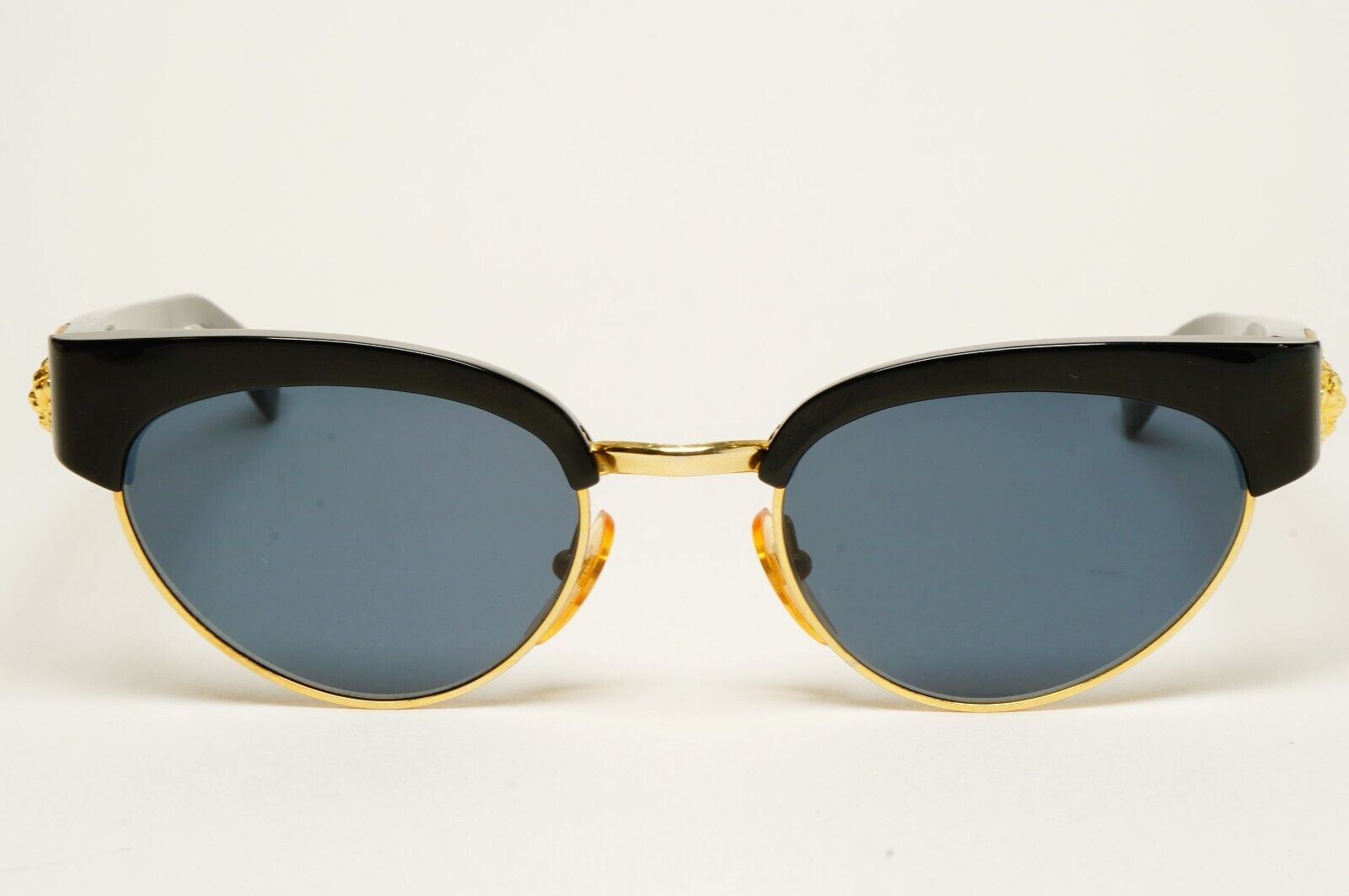 Versus Sunglasses 1996 by Gianni Versace Vintage Black Gold Lion MOD E22 COL 852