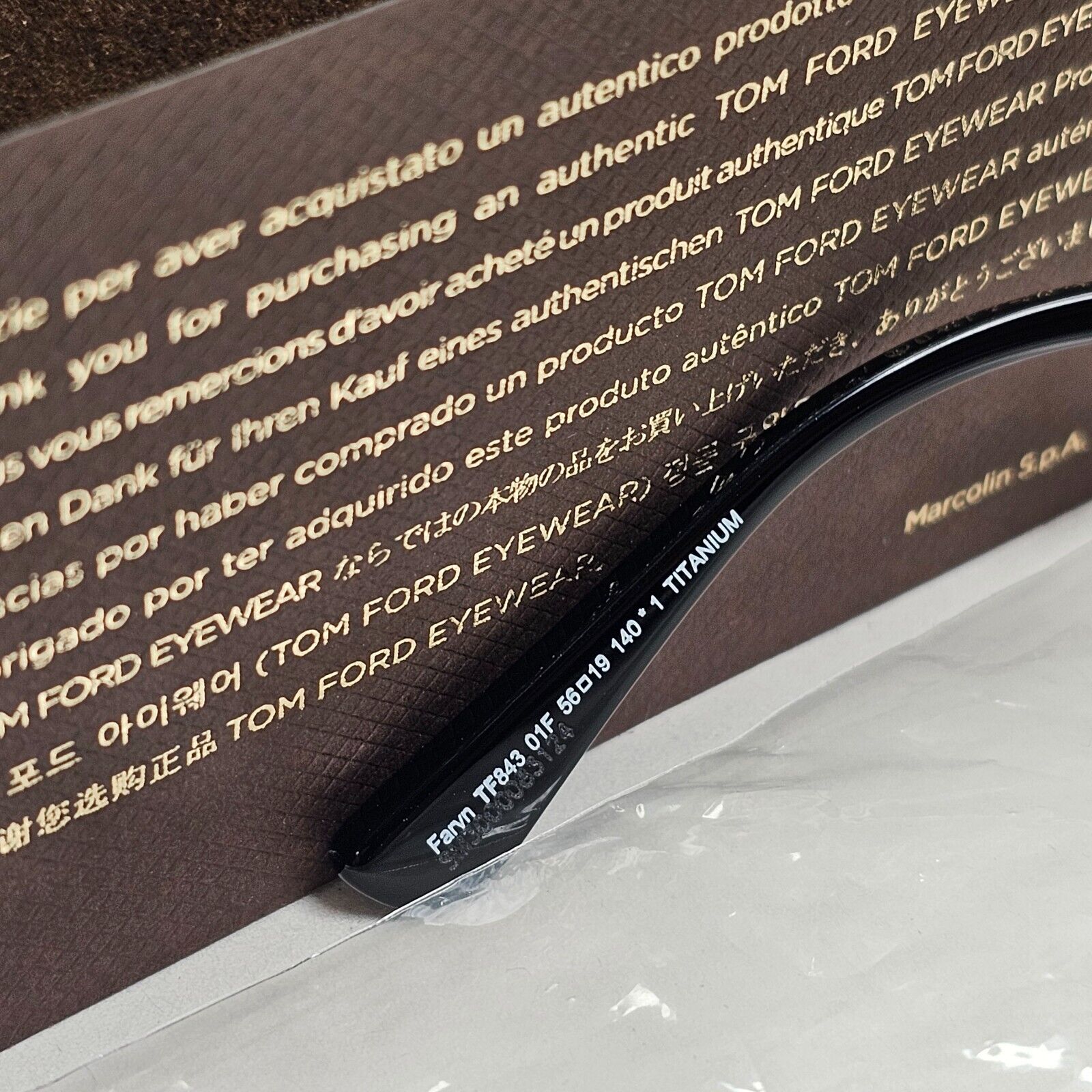 Tom Ford Sunglasses Faryn Titanium Black Gold Brown Gradient FT0843 TF 843 01F