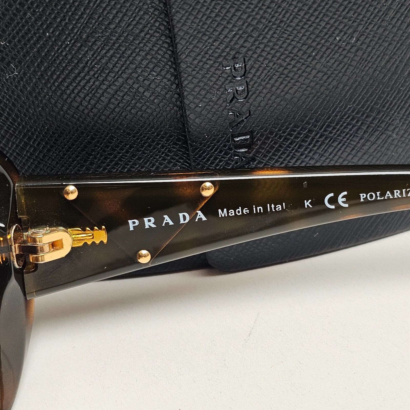Prada Sunglasses 2010 Triangle Polarised Vintage Brown SPR 27L 2AU-5Y1 220125