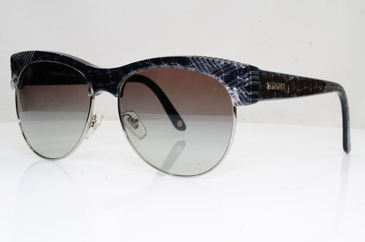 Authentic VERSACE Womens Vintage Sunglasses Black Square 4222 957/11 231021