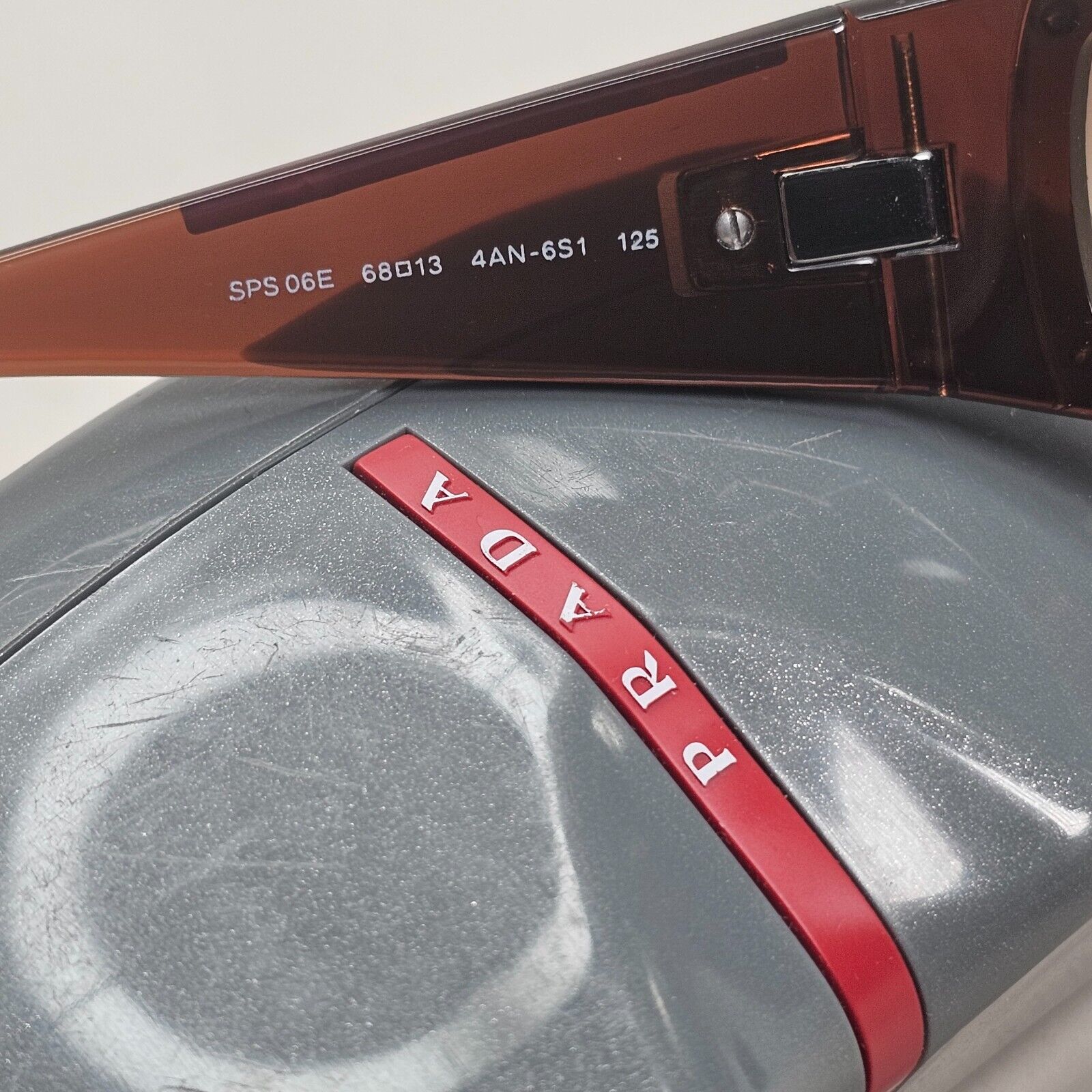 Prada Sunglasses 2004 Vintage Rare Brown Wrap PS06ES SPS 06E 4AN-6S1 270924