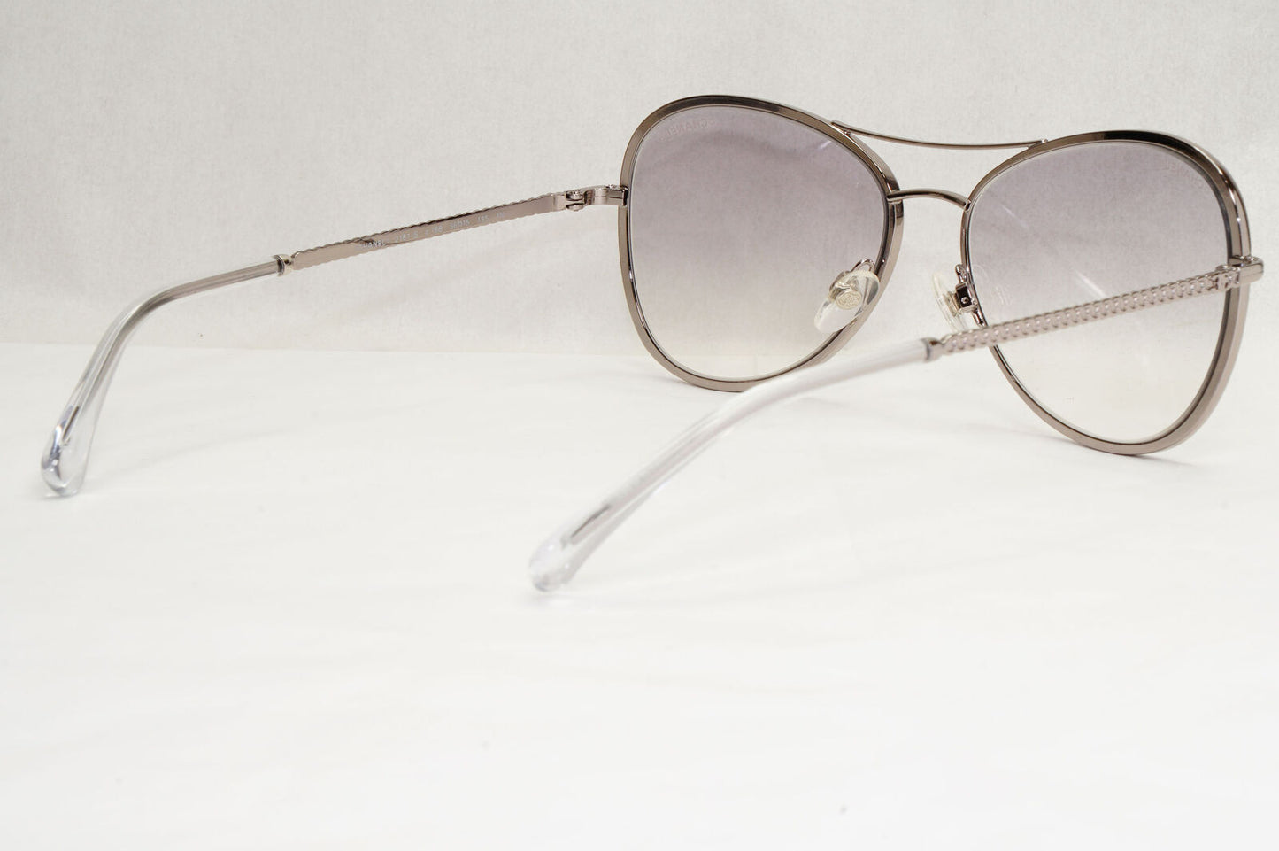 Chanel Sunglasses Silver Grey Gradient Metal Chain 2181-S c.168 56mm Cat 1