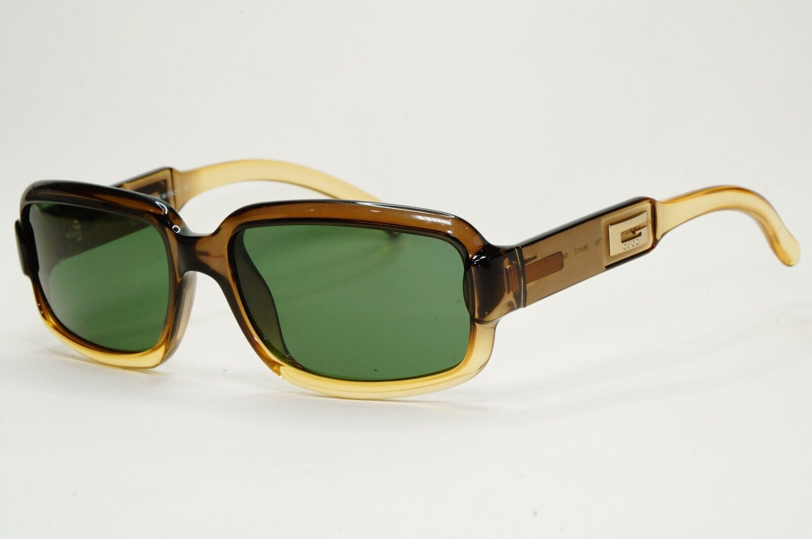 Gucci Sunglasses 1997 Vintage Brown Transparent Honey Green GG 2475/S T7V 291024