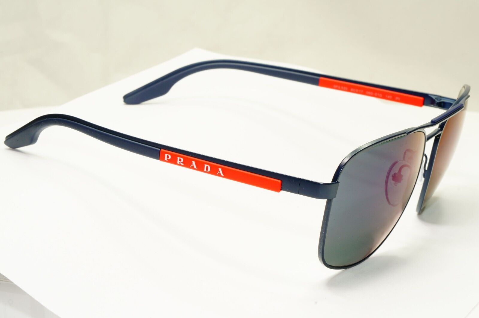 Prada Blue Sunglasses Pilot External Anti Reflective SPS 53X 06S-01G PS53XS