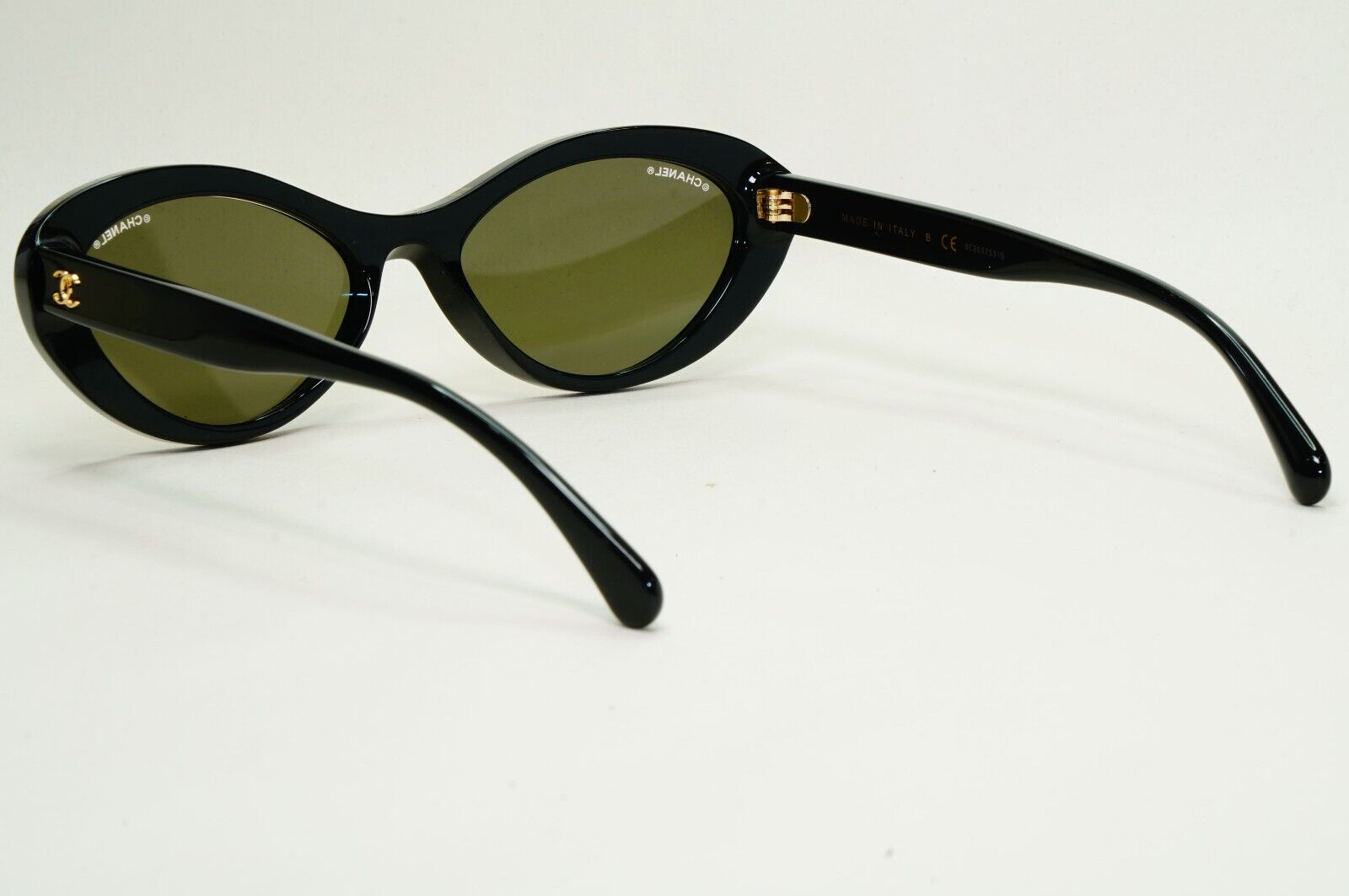 Chanel Sunglasses Letters Black Glossy Gold Mirror 5416 c.622/T6 57mm